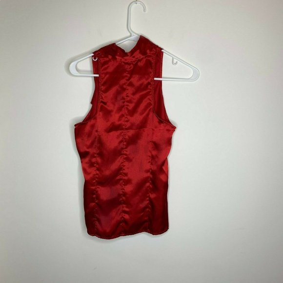 23rd St. Womens S Red Sleeveless Blouse Top Shirt - Picture 5 of 5